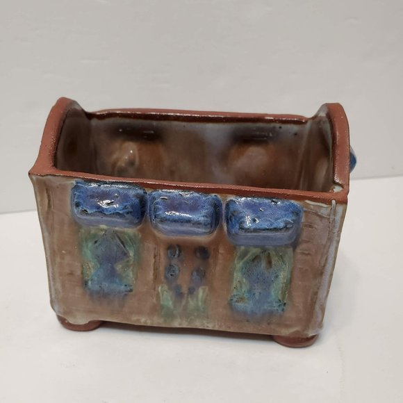 Earthworks Barbados Red Clay Ceramic Pottery Succulent Planter, Bonsai Plant Pot - Picture 2 of 11